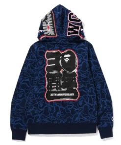 Bape Shark Hooded Zipper Sweatshirt Hoodies