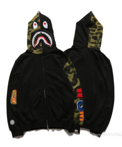 Bape Shark Fashion Hoodies Autumn Casual Coat Sweatshirt Streetwear Jacket