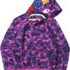 Bape Shark Hoodie Fashion Hip Hop Couple Sweatshirt Jacket Zipper Hoodies