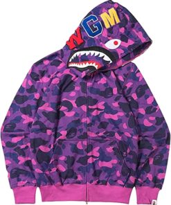 Bape Shark Hoodie Fashion Hip Hop Couple Sweatshirt Jacket Zipper Hoodies