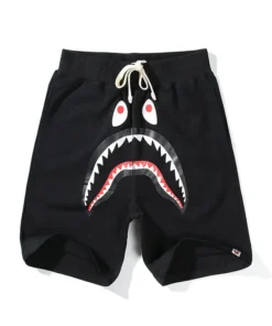 A Bathing Ape Black Bape Shark Shorts