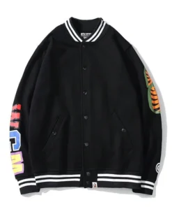 A Bathing Ape Varsity WGM Shark Jacket