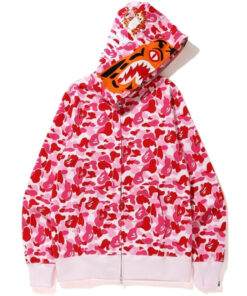 BAPE ABC Camo Tiger Full Zip Hoodie – Pink