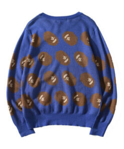 BAPE ROUND NECK PULLOVER JACQUARD SWEATER