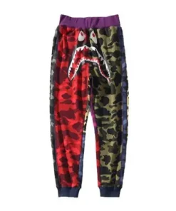 BAPE Camo Shark color blocks Pant