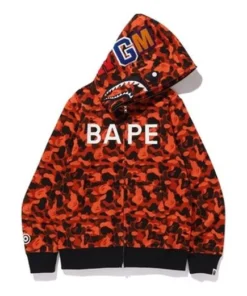 A Bathing Ape Bape XO Orange Hoodie Red