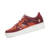 Red & Brown Bape Star Sneakers