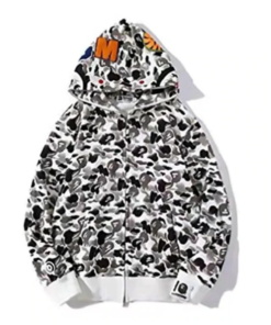 White Bape Camo Hoodie