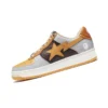 Silver Brown Bathing Apes Shoes